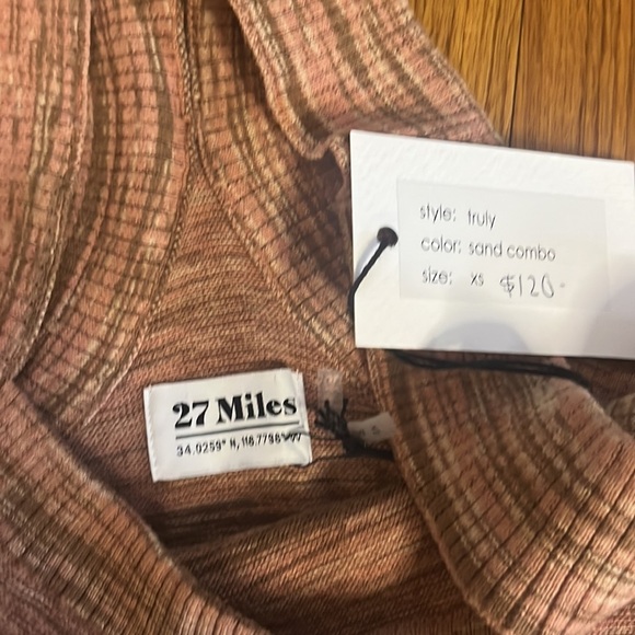 NWT 27 Miles Woman’s Truly Sand Combo Top Size XS - Picture 3 of 4